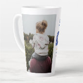 可愛い愛あなたパパカラフルタイポグラフィ写真 カフェラテマグ (左アングル)