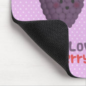 可愛い愛あなたベリー多くのロマンチックなパン マウスパッド (コーナー)