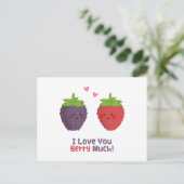 可愛い愛あなたベリー多くの恥知らずなユーモア ポストカード (スタンド正面)