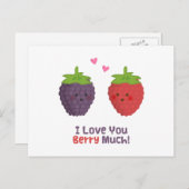 可愛い愛あなたベリー多くの恥知らずなユーモア ポストカード (正面/裏面)