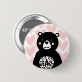 可愛い愛あなた多くのクマのピンクハート 缶バッジ (正面&裏面)