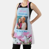 可愛い愛おばあちゃんピンクの花写真 エプロン (インサイチュ)