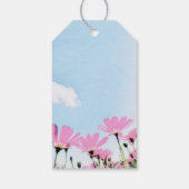 可愛い愛おばあちゃんピンクの花写真 ギフトタグ (裏面)