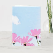 可愛い愛おばあちゃんピンクの花写真 シーズンカード (裏面)