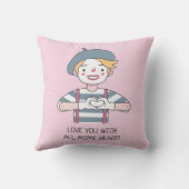 可愛い愛すべてのMIMEハートルームDecor クッション (裏面)