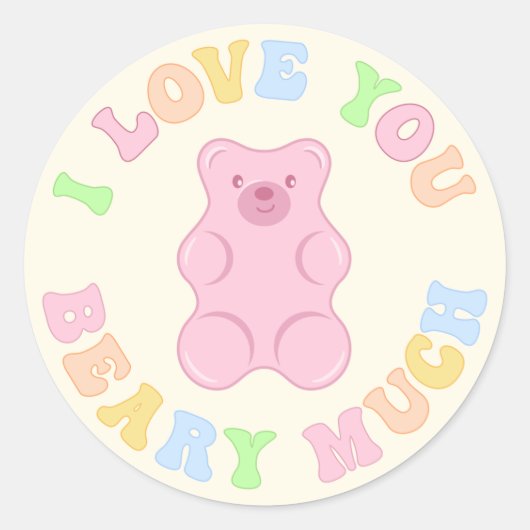 可愛い愛する多くのラウンドクラシックステッカー ラウンドシール (正面)