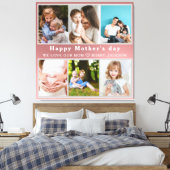可愛い愛する母さん幸せな母の日フォトコラージュ キャンバスプリント (インサイチュ (寝室))