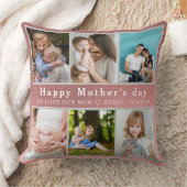 可愛い愛する母さん幸せな母の日フォトコラージュ クッション (ブランケット)