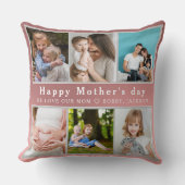 可愛い愛する母さん幸せな母の日フォトコラージュ クッション (正面)