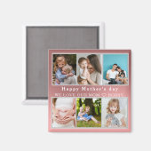 可愛い愛する母さん幸せな母の日フォトコラージュ マグネット (正面/裏面)