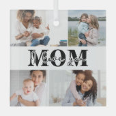 可愛い愛する母の日の写真 ガラスオーナメント (正面)