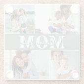 可愛い愛する母の日の写真 ガラスコースター (裏面)