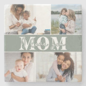 可愛い愛する母の日の写真 ストーンコースター (正面)