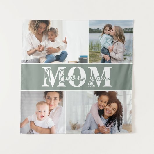 可愛い愛する母の日の写真 タペストリー (正面)