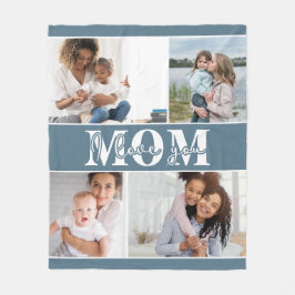 可愛い愛する母の日の写真 フリースブランケット