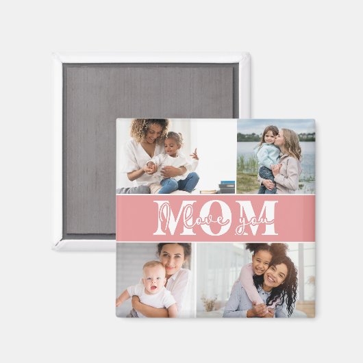 可愛い愛する母の日の写真 マグネット (正面/裏面)