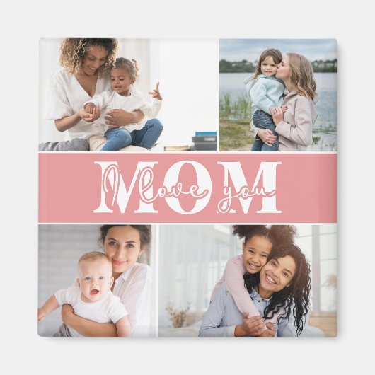 可愛い愛する母の日の写真 マグネット (正面)