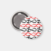 可愛い愛といかり無限大のシンボル マグネット (正面/裏面)