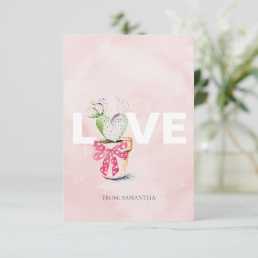 可愛い愛とハートキッズクラスルームのバレンタインカード (スタンド正面)