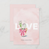 可愛い愛とハートキッズクラスルームのバレンタインカード (正面/裏面)