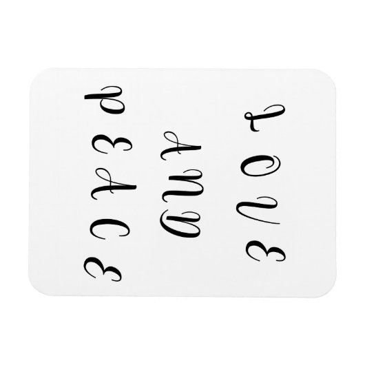 可愛い愛と平和 マグネット (横)