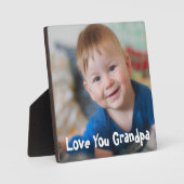 可愛い愛のおじいちゃん写真 フォトプラーク (正面)