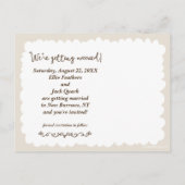 可愛い愛のアヒルの結婚式の日付発表を保存 案内ポストカード (裏面)