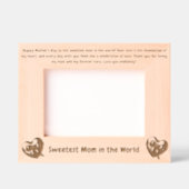 可愛い愛のハートメッセージ母の日ギフト木製 レーザー彫刻フレーム (正面)