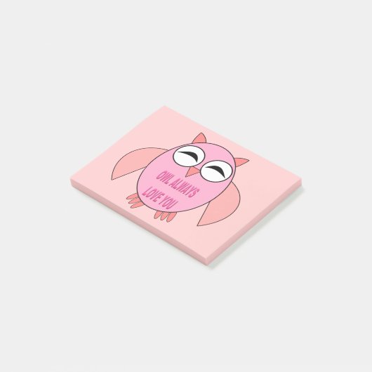 可愛い愛のメッセージフクロウそれを投稿ノートパッド ポストイット (アングル)