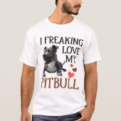 可愛い愛マイピットブル犬 Tシャツ (正面)