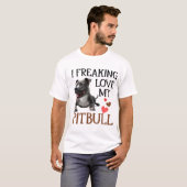 可愛い愛マイピットブル犬 Tシャツ (正面フル)