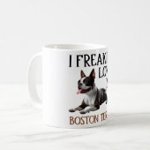 可愛い愛マイボストンテリア犬 コーヒーマグカップ (正面左)