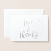 可愛い愛感謝していと写真が結婚ありがとう 箔カード (封筒付き正面)