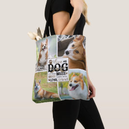 可愛い愛犬の写真コラージュパーソナライズされた トートバッグ