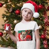 可愛い愛犬の恋人フォトクリスマスハッピーパワリー Tシャツ