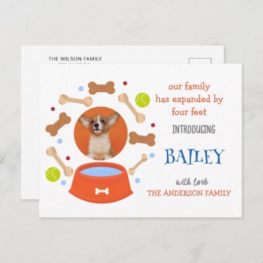 可愛い愛犬の里親写真発表 ポストカード (正面/裏面)