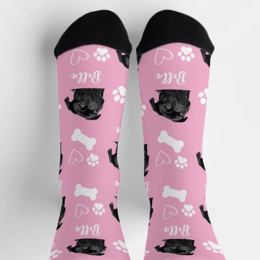 可愛い愛犬ピンクの写真 ソックス (上部)