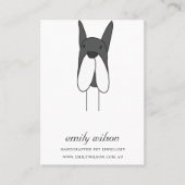 可愛い愛犬顔ラベルピンチャーム表示テンプレート 名刺 (正面)