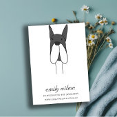 可愛い愛犬顔ラベルピンチャーム表示テンプレート 名刺