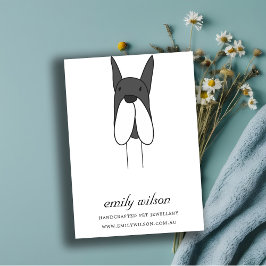 可愛い愛犬顔ラベルピンチャーム表示テンプレート 名刺