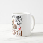 可愛い愛私のコルギ犬 コーヒーマグカップ (正面右)
