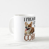 可愛い愛私のコルギ犬 コーヒーマグカップ (正面左)