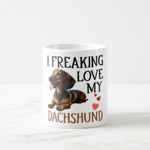 可愛い愛私のダッシュント犬 コーヒーマグカップ