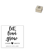 可愛い愛 |の結婚ハート日付の保存 ラバースタンプ (押印)