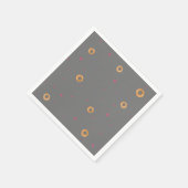 可愛い愛&ベーグル |グレー | スタンダードカクテルナプキン (角)