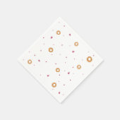 可愛い愛&ベーグル |白 | スタンダードカクテルナプキン (角)