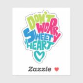 可愛い愛、心配しないで甘いハート シール (シート)