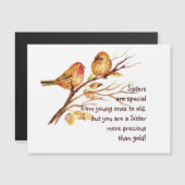 可愛い感動的鳥と妹ことわざを愛する (正面/裏面)