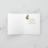 可愛い感謝していおもしろいとユーモアを言うSomebunny サンキューカード (内部)