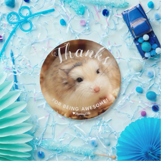 可愛い感謝していハメスター素晴らし ペーパープレート (パーティー)